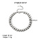304 Stainless Steel Bean Link Chain Bracelets for Unisex, Elegant Jewelry Collection, Stainless Steel Color, 7-1/4 inch(18.5cm)