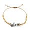 Natural & Synthetic Mixed Stone Adjustable Bracelets, Chip