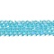 Transparent Electroplate Glass Beads Strands, AB Color Plated, Faceted, Bicone, Light Sky Blue, 2.9~3.3mm, about 135~140pcs/strand, 38~40cm