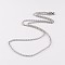 Tarnish Resistant 304 Stainless Steel Cable Chain Necklaces, with Lobster Clasps, Stainless Steel Color, 18 inch(46cm)