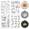 peacoblue Water Soluble Embroidery Patterns for Beginners 4 Sheets with 55pcs Fast Food Burger Patterns, Hotdog, Wash Away Embroidery Pattern Stabilizer for Hand Sewing Lover Women Adults