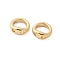 Brass Ring Charm Connectors, Bracelet Necklace End Loop Wire Protector, Cadmium Free & Nickel Free & Lead Free, Real 18K Gold Plated, 5x1mm, Hole: 0.7mm