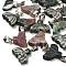 Natural Indian Agate Pendants, with Stainless Steel Color Plated 201 Stainless Steel Snap on Bails, 18~18.5x20~20.5x4.5~5mm, Hole: 7.5x4.5mm