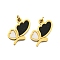 Ion Plating(IP) 304 Stainless Steel Pendants, with Enamel and Jump Ring, Butterfly Charm, Golden, 16x9.5x1mm, Hole: 2.5mm