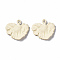 Spray Painted Alloy Pendants, Cadmium Free & Lead Free, Gingko Leaf, Beige, 27.5x29.5x3.5mm, Hole: 2mm