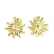 Brass Micro Pave Cubic Zirconia Pendants, Cadmium Free & Nickel Free & Lead Free, with Jump Ring, Sun Charms, Golden, 17.5x16x2.5mm, Hole: 2.5mm
