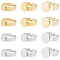 SUNNYCLUE 1 Box 24Pcs 6 Style Bezel Ring Blanks 304 Stainless Steel Ring Base Adjustable Ring Blank Flat Round Pad Ring Settings Cabochon Blank Rings for Jewellery Making DIY Craft Women Adult Supply