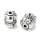 Tibetan Style Alloy Beads, Cadmium Free & Lead Free, Oval, Antique Silver, 8x6.5mm, Hole: 1mm