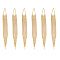 6Pcs Brass Big Pendant, Tassel Pendant, Real 18K Gold Plated, 125x13x1mm, Hole: 1.5mm