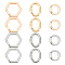 WADORN 6 Styles Alloy Spring Gate Rings, 12pcs Oval Carabiner Snap Trigger Buckle Round Rings Hooks Clip for Key Chains Purse Making Accessories