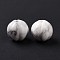 Natural Howlite Beads, Autumn Theme, Pumpkin, 8~8.5x7.5~8mm, Hole: 1.2mm