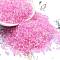 Transparent Colours Glass Seed Beads, Round Hole, AB Color Plated, Cylinder, Old Rose, 1.6x1.3mm, Hole: 0.8mm, about 60000pcs/pound