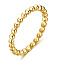 304 Stainless Steel Finger Rings, Round Beads, Golden, US Size 6(16.5mm)