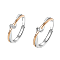 S925 Silver Twin Knot Couple Rings Unique Design Adjustable Size