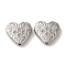 Non-Tarnish 304 Stainless Steel Beads, Heart, Stainless Steel Color, 13.5x14.5x4.5mm, Hole: 1.4mm