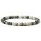 Natural Moss Agate Beads Stretch Bracelets, Round, 4mm
