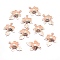 Brass Pendants, Cadmium Free & Nickel Free & Lead Free, Leaf, Real Rose Gold Plated, 15.5x12x2mm, Hole: 1mm