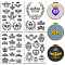 4 Sheets 11.6x8.2 Inch Stick and Stitch Embroidery Patterns, Non-woven Fabrics Water Soluble Embroidery Stabilizers, Crown, 297x210mmm