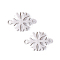 304 Stainless Steel Links, Manual Polishing, for Christmas, Snowflake, Stainless Steel Color, 18x11x1.5mm, Hole: 1.6mm, 10pcs