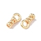 Brass Cord Ends, End Caps with Hole, Bag & Cloth Making Supplies, Cadmium Free & Nickel Free & Lead Free, Column, Real 18K Gold Plated, 7x3.5x2.5mm, Hole: 2mm