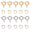 SUNNYCLUE 1 Box 40Pcs 2 Colors 304 Stainless Steel Spring Ring Clasps Spring Clasp Brecelet Neckalce Connectors Open Jump Rings Connector Clasps for Jewelry Making Women Adults DIY Crafts Supplies