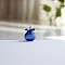 Miniature Glass Bottle, with Lid, Micro Landscape Dollhouse Accessories, Pretending Prop Decorations, Royal Blue, 22x19mm