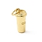 Brass Charms, Cup, Long-Lasting Plated, Lead Free & Cadmium Free, Rack Plating, with Jump Ring, Real 18K Gold Plated, 15x7mm, Hole: 3mm