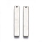 Tarnish Resistant 201 Stainless Steel Pendants, Stamping Blank Tag, Rectangle/Bar, Stainless Steel Color, 32x5x1mm, Hole: 1.4mm