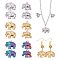 12Pcs 6 Style 304 Stainless Steel Pendants, Elephant, Mixed Color, 13.5~19.5x15.5~25.5x3mm, Hole: 1.6~1.8mm, 2pcs/style 