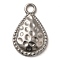 304 Stainless Steel Pendants, Teardrop Charm, Stainless Steel Color, 22x14x3mm, Hole: 3mm