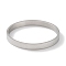 Non-Tarnish 304 Stainless Steel Grooved Heart Bangles, Stainless Steel Color, Inner Diameter: 2-1/8x2-1/2 inch(5.4x6.3cm)