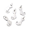 Tarnish Resistant 201 Stainless Steel Pet Charms, Manual Polishing, Cat Kitten Charms, Stamping Blank Tag, Stainless Steel Color, 15.5x9x1mm, Hole: 3mm