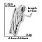 Greek Goddess Stainless Steel Stud Earrings for Women, 5x13mm