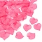 Transparent Acrylic Pendants, Frosted, Leaf, Hot Pink, Dyed, about 16mm long, 15mm wide, 2mm thick, hole: 1.2mm, about 1650pcs/500g
