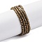 Electroplated Non-magnetic Hematite Beads Strands, Disc, Heishi Beads, Light Gold Plated, 2~2.5x1mm, Hole: 0.6mm, about 365~370pcs/strand, 15.47''(39.3cm)