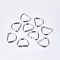 Tarnish Resistant 304 Stainless Steel Keychain Clasp Findings, Stainless Steel Color, 12x15x1.5mm