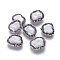 Natural Cultured Freshwater Pearl Beads, with Polymer Clay Rhinestone, Nuggets, Black, 15~17x17~20x4~6mm, Hole: 0.8mm
