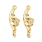 Brass Micro Pave Clear Cubic Zirconia Pendants, Cadmium Free & Nickel Free & Lead Free, Leaf, Real 18K Gold Plated, 22x7x3mm, Hole: 1.2mm