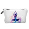 Polyester Cosmetic Pouches, Waterproof Clutch Bag, Toilet Bag for Women, White, 22x18x13.5cm