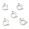 Non-Tarnish 304 Stainless Steel Charms, Greek Alphabet, Stainless Steel Color, Letter.A, 10x8x1.5mm, Hole: 1.5mm