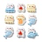 Opaque Resin Cabochons, Mermaid & Bear, Mixed Shapes, Mixed Color, 15.5~28.5x16.5~18.5x7~7.5mm