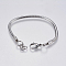 Tarnish Resistant 304 Stainless Steel Round Snake Chain Bracelet Making, with Lobster Claw Clasps, Stainless Steel Color, 6-7/8 inch(17.5cm), 3mm, Hole: 4mm