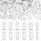 100Pcs Stainless Steel Stamping Blank Tag Pendants, Rectangle, Stainless Steel Color, 13x5x0.5mm, Hole: 1.2mm