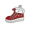 Christmas Theme Alloy Enamel Pendants, Platinum, Shoes, 18x20x1.5mm, Hole: 1.8mm