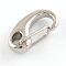 Tarnish Resistant Polished 304 Stainless Steel Keychain Clasp Findings, Snap Clasps, Stainless Steel Color, 21x11x4.5mm, Hole: 3x5mm