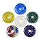 Handmade Millefiori Lampwork Pendants, Donut, Mixed Color, 39x5mm, Hole: 8mm