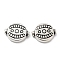 Tibetan Style Alloy Beads, Cadmium Free & Lead Free, Oval, Antique Silver, 10x12x3mm, Hole: 1.2mm, about 757pcs/1000g