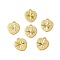 Textured Brass Charms, Cadmium Free & Lead Free, Heart Charm, Real 24K Gold Plated, 10x8.5x0.4mm, Hole: 1.2mm