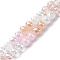 Transparent Glass Beads Strands, Round, Faceted, PeachPuff, 8x7mm, Hole: 1.5mm, about 50pcs/strand, 14.17''(36cm)