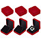 FINGERINSPIRE 6 pcs FireBrick Velvet Badge Display Box 30mm Lapel Pin Collection Display Holder Square Velvet Brooch Storage Box Presentation Display Case for Badge Brooch Pin Lapel Pin Storage